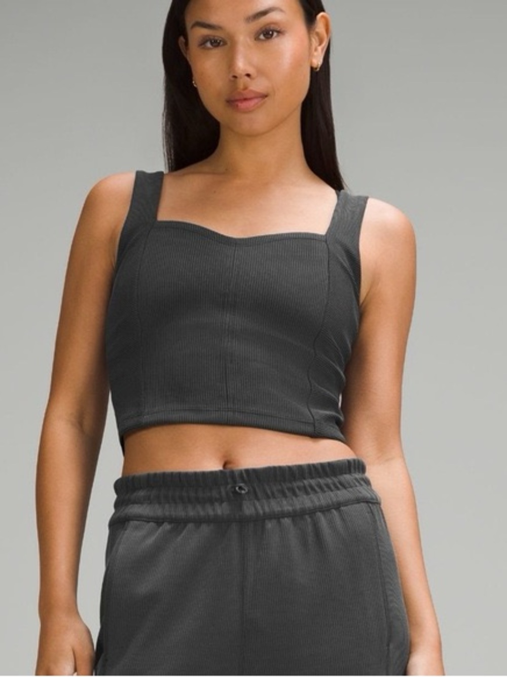 Lululemon Ribbed Sweetheart Tank - Grey - XS